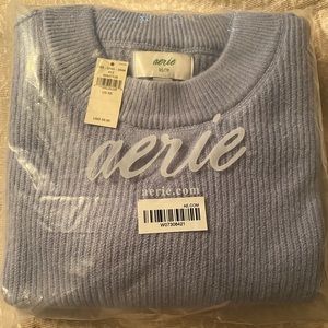 Aerie COZYUP Ribbed Sweater (Monaco Blue)